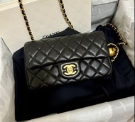 全場最平 Chanel 24k 金球 cf cf20 cf17 17 20 coco handle hobo earrings 耳環 方胖子 mini cf