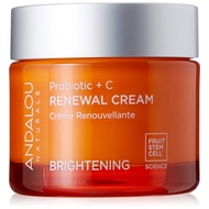 Andalou Naturals Brightening Probiotic + C Renewal Cream,1.7 Fl Oz