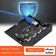 alwaysonline ASHATA USB Front Panel PCI-E to 4xUSB3.0 for Chip Floppy Bay Adapter Expansion Riser Ca