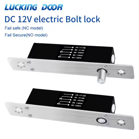 DC12V Electric Bolt Lock Fail Safe / Fail Secure Easy to Install and Control 5 wire Lock for Mortise