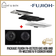 [BUNDLE] FUJIOH FH-GS7020SV Gas Hob And FR-MS2390 R/V 900MM Super Slim Cooker Hood