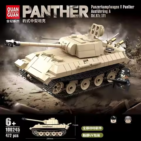 Barbarossa Germany Military Panzer Panther Medium Tank Panzerkampfwagen V Panther Building Blocks Br