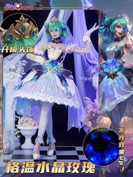 of League Legends mobile game cosplay Crystal Rose Gwen Ultimate Costume Girl