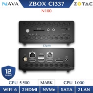 Mini PC ZOTAC NANO ZBOX-CI337 | Intel N100 | Máy Tính Tiết Kiệm Điện Nhỏ Gọn Vỏ Kim Loại Không Quạt