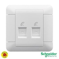 Schneider 2G Arcato E8132RJS4_WE Socket Outlet RJ11 White