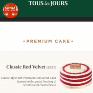 Tous les jours Red Velvet Cake Medan / Cake Premium / Birthday Cake