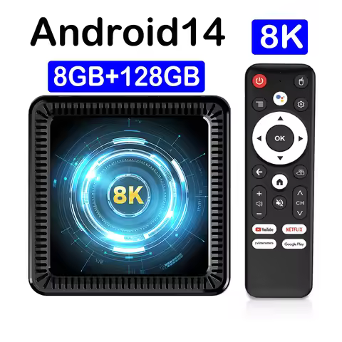 Smart TV Box Q19 Android 14 Ram 4GB 8GB Rom 64GB 128GB Allwinner H618 Wifi6 Google Assistant 8K Vide