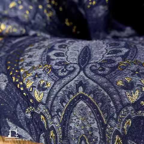 Ethnic style, palace style, European style bright silk blend, three-dimensional texture, embossed ja