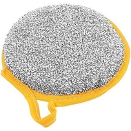 Bowl Dish Scrubber Scrub Pad Sponge Cleaning Tool Yellow Silver Tone (id: e62 12b 50e 6c3 1fc