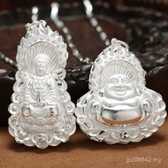 999 Silver Jewelry Men Direct Supply Guanyin Flame Pendant Pure Girl Factory Pendant Necklace Silver
