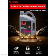 🚗🎁✲▼DUCAL SEMI SYNTHETIC Engine Oil 10W40 API SM/CF 4 Litres (FREE Engine Flush &amp; Oil Treatment) 10W40 4L MINYAK HITAM