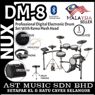 NUX DM-8 5 Piece Professional Digital Electronic Drum Set With Remo Mesh Head / DM8 / DM 8 with PA-5