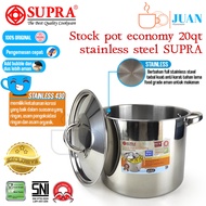 SUPRA 20qt stainless steel pan + stainless steel lid 18.5 liter stock pot high stainless steel steam