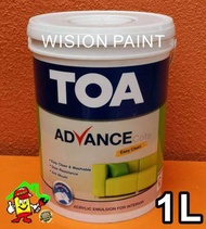 WHITE 1001 ( 1L ) TOA ADVANCE COTE EASY CLEAN ACRYLIC EMULSION WITH EASY CLEAN FOR INTERIOR PAINT /