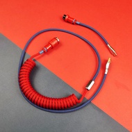 สายคีย์บอร์ดมีแม่เหล็ก Handmade Custom Mechanical Keyboard Line USB Spiral Spring Line Type-C Mini M