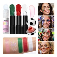 World Cup Face Paint & Glitter Stick Set – 5 Pieces: 1 Glitter Stick 15g, 3 Face Paint Sticks 3.8g e