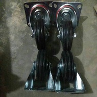 Rubber wheels live + dead cart wheels size 4"