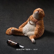JXK1/6 Drunk Cat Funny Creative Influencer Emoticon Pack Drunk Cat Pet Model Figure Ornaments Trendy