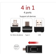 OTG USB 4 in 1 FLASH DRIVE 128GB IPHONE ANDROID PC MICRO TYPE-C - 128G