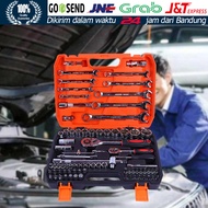 82 Buah/Set Kunci Set Pas Kunci Socket Wrench Set Reparasi Mobil Motor Socket Lengkap Socket Tool Ki