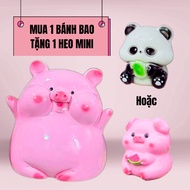 [BUY 1 GET 1 FREE] Dumpling Piggy Bank, Puffy Cheeked Piggy Bank, Piggy Bank, Savings Tube, Money St