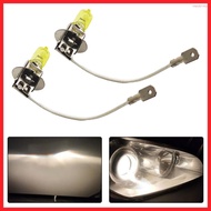 2pcs Yellow H3 Halogen Bulb High Beam Headlight Daytime Running Light