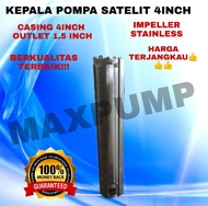 Submersible pompa satelit 4Inch outlet 1.5inch stainless kepala Casing