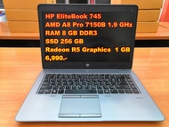 Notebook โน๊ตบุ๊คมือสอง HP AMD A8 Pro/RAM 8GB/SSD 256GB/จอ14"/มีกล้อง/(สั่งเกมส์ได้)(GTAV/PUBG Mobile/PB/HON/ROV/FIFA4/FreeFire/PES/BF4/CS/Sim 4)ทดสอบแล้วเล่นได้