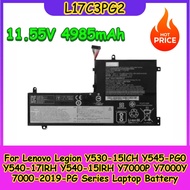 11.55V 4985mAh L17C3PG2 Laptop Battery for Lenovo Legion Y7000 1060 Y7000P Y530  Y730 L17M3PG2 L17M3