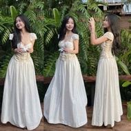 3M LINEN SKIRT, 50% elastic waist, skirt length 97cm, lined in size S M, easy to wear