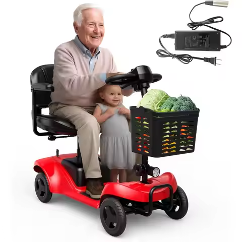 Mobility Scooter for Adults,4 Wheel Mobility Scooter,15 Miles Range,300LBS Capacity,Lightweight and 