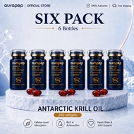 [HALAL] Aurapep Antarctic Krill Oil 40 Softgels | 1000mg Krill Oil Omega-3 EPA DHA | Heart  Eye Bone
