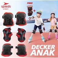SIKU SPEEDS Set of Deker Dekker Deckker Kids Inline Knee Elbow Hand Body Protector When Falling Skat