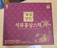 韓國 - Gaesung Merchant Pomegranate Red Ginseng Stick 10ml x 30 【平行進口】8809553622859 exp.2027.01.06