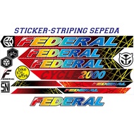 FEDERAL BICYCLE STRIPING DECAL STICKER