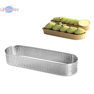 [LinshanS] Round Muffin Tart Rings Stainless Steel Porous Tart Ring Perforated Cake Mousse Mold Cookies Cutter Pastry Quiche Mold Tool [NEW]