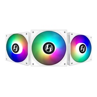 Mitre 3C Digital-Lianli ST120 Six-Pole Fan ARGB Silent High-Pressure Three Pieces/White ST120-3W/Bla