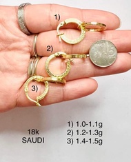 YES PH PINAKAMURA Legit TUNAY NA GOLD 18K EARRINGS Saudi Gold 1.0-1.5grams 100%NASASANLA AUTHENTIC GOLD