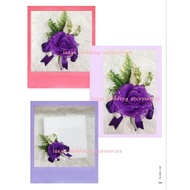 bunga hantaran siap gubah-purple cream