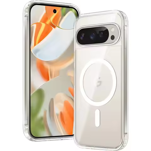 Transparent Magsafe Case for Pixel 9A 9 Pro XL 8A 7A 6A 8Pro Magnetic Shockproof Lens Full Cover Pro