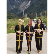 BAJU TRADISIONAL SABAH DEWASA/Borneo motif/ baju etnik sabah/modern