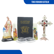 PAKET SESERAHAN PERNIKAHAN KATOLIK / SET HANTARAN PERNIKAHAN KATOLIK / PATUNG KELUARGA KUDUS / SALIB