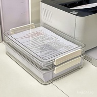 Test Paper File Box Paper Storage a4Paper Document Stationery Storage Box Transparent Organizing Con