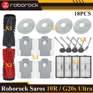 Compatible For Roborock Saros 10R Accessories Main Roller Side Brush Filter Mop Cloth Dust Bag Robor