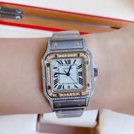 Cartier Cartier Women's Watch Santos Series 18k Gold Diamond English Watch Ladies W20011C4