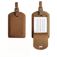 Leather PU Luggage tag Luggage boarding pass Airline boarding pass  Leather cross-pattern luggage ta