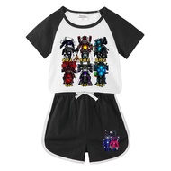 20262024Children Summer New Style Men Women Baby Hot Pants Short-Sleeved T-Shirt Shorts Casual Sport