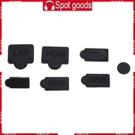 WIN 7pcs Silicone Dust Plugs Set USB  Interface Anti-dust Cover Dustproof Plugs for Game Console