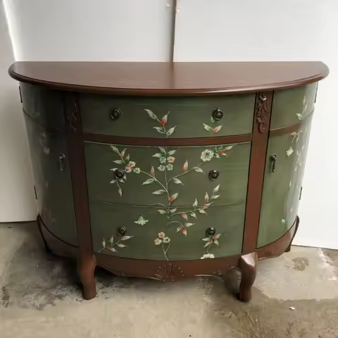Supreme American painted entrance cabinet 1.2 meters European solid wood living room decorative ches