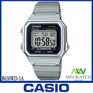 นาฬิกาผู้ชาย Casio รุ่น B650WD CASIO นาฬิกาข้อมือ สายสแตนเลส รุ่นB650WD-1A ใหม่ของแท้100% แบตเตอรี่10 ปี ประกันศุนย์1ปี จากร้าน MIN WATCH